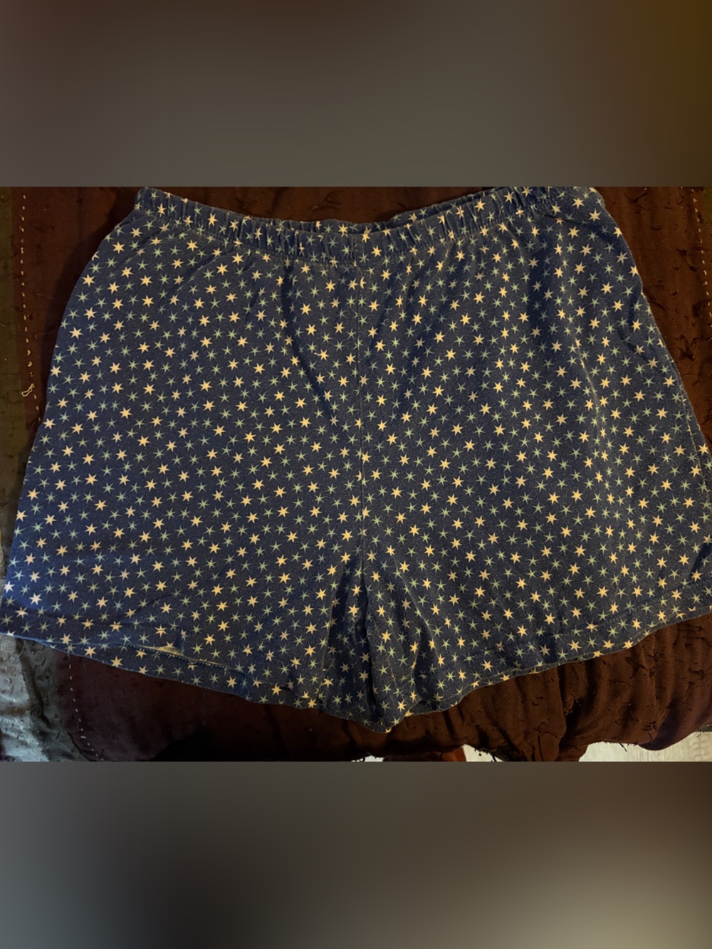 Women's Navy Star-Print Pajama Shorts